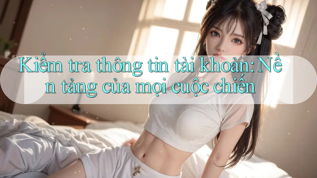 Kiểm tra thông tin tài khoản: Nền tảng của mọi cuộc chiến Kiểm tra thông tin tài khoản: Nền tảng của mọi cuộc chiến